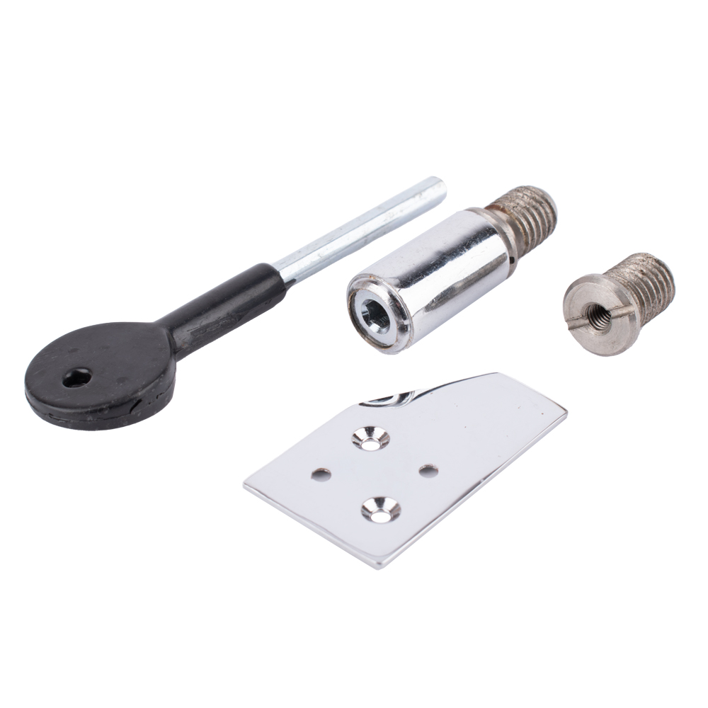 Sash Heritage Sash Stop 28mm with 100mm Key and 2 S/S Inserts - Polished Chrome